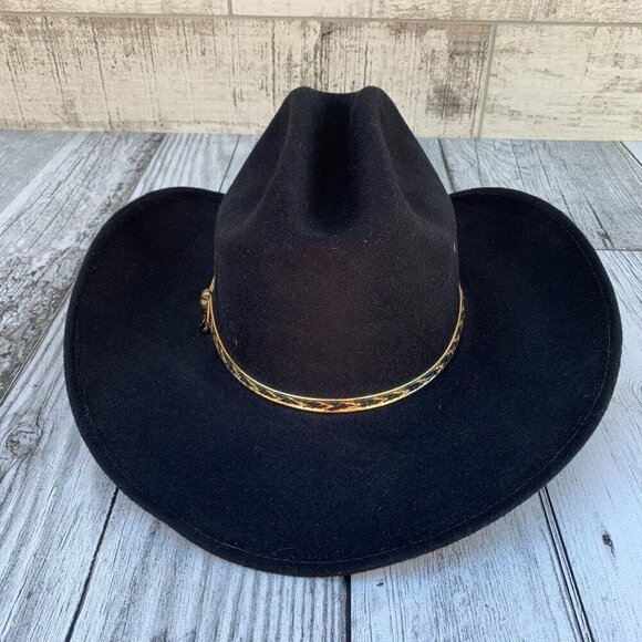 Vintage Pigalle Black Felt Cowboy Hat - Picture 6 of 15